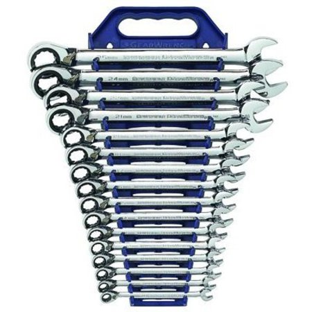 APEX TOOL GROUP WRENCH SET COMBO REV RATCH MET 12 PT 16 GWR9602N